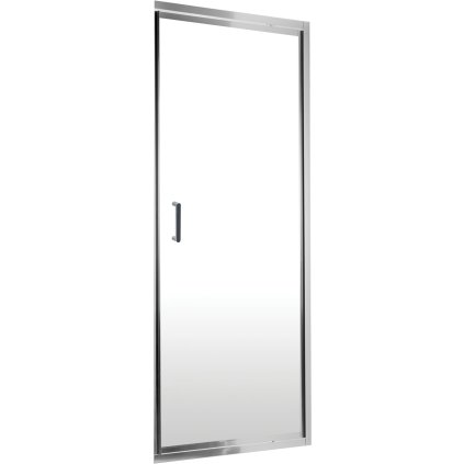 2734 drzwi wnekowe flex uchylne szklo transparentne profil chrom 90 cm