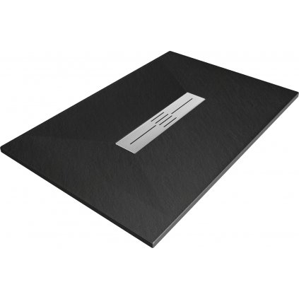Mexen Toro, SMC obdĺžniková sprchová vanička 100 x 70 cm, čierna matná, 43707010