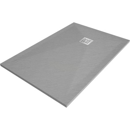 Mexen Stone+, obdĺžniková vanička z minerálneho kompozitu 140 x 100 cm, šedá-betónová, 44611014