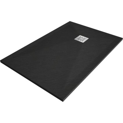 Mexen Stone+, obdĺžniková vanička z minerálneho kompozitu 140 x 90 cm, čierna matná, 44709014