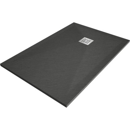 Mexen Stone+, obdĺžniková vanička z minerálneho kompozitu 110 x 70 cm, antracitová, 44717011