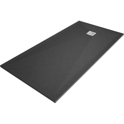 Mexen Stone+, obdĺžniková vanička z minerálneho kompozitu 160 x 70 cm, antracitová, 44717016