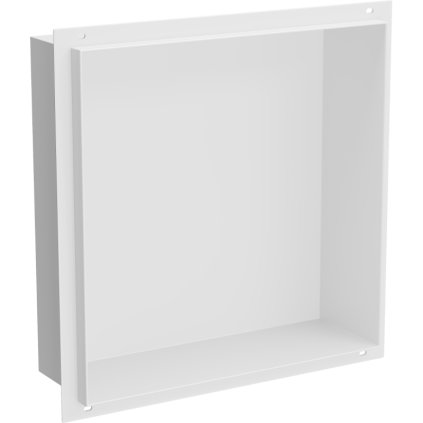 Mexen X-Wall-NR, polička na zapustenie pod obklad bez goliera 30 x 30 cm, biela, 1921303010
