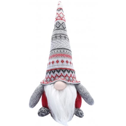 Tutumi, vianočný škriatok 33cm YX065, šedá, CHR-09643