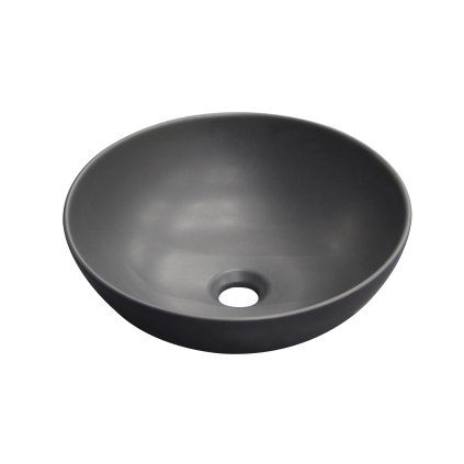 Invena Dokos, keramické umývadlo na dosku 40 cm, grafitová matná, INV-CE-19-004-C