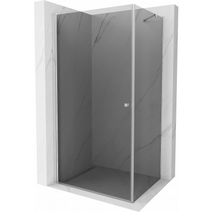Mexen Pretoria, sprchovací kút 100 (dvere) x 90 (stena) cm, 6mm šedé sklo, chrómový profil, 852-100-090-01-40