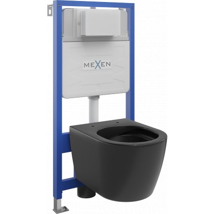 Mexen Fenix Slim, podomietkový modul a závesné WC Carmen, čierna matná, 6103388XX85