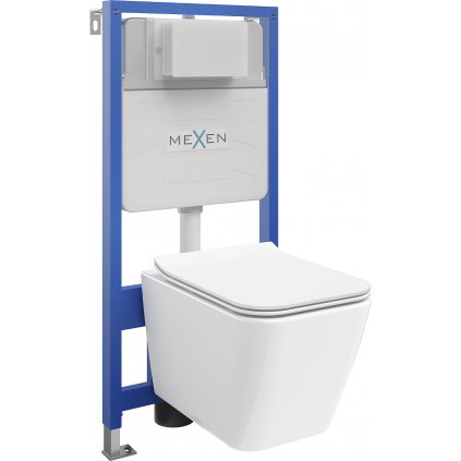 Mexen Fenix Slim, podomietkový modul a závesné WC Cube s pomaly padajúcim sedátkom, biela, 61030924000