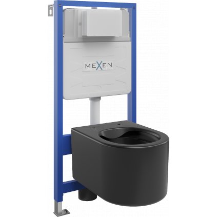 Mexen Fenix Slim, podomietkový modul a závesné WC Sofia, čierna matná, 6103354XX85