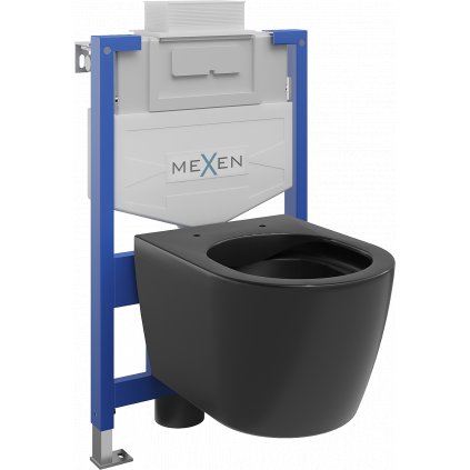 Mexen Fenix XS-U, podomietkový modul a závesné WC Carmen, čierna matná, 6853388XX85
