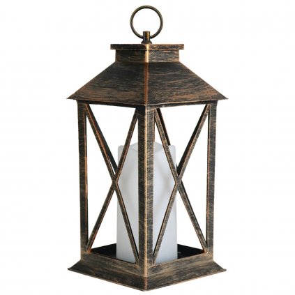 Tutumi, LED svietnik 14x14x27 cm 22FD03, mosadzná, HOM-02816