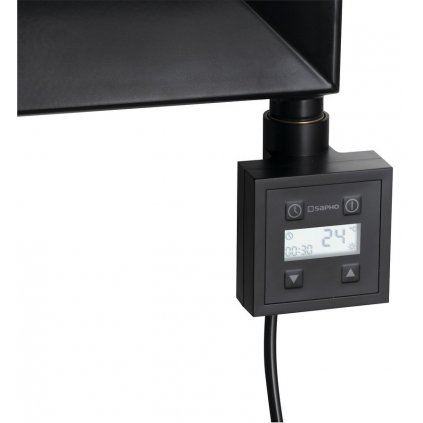 Sapho, KTX vykurovacia tyč s termostatom, 800W, čierna matná, KTX-B-800
