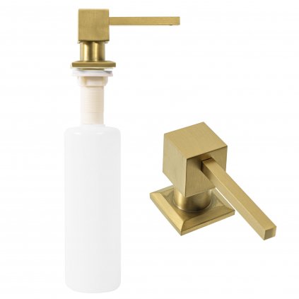 Rea, drezový dávkovač saponátu 300 ml, zlatá matná, BAT-05009