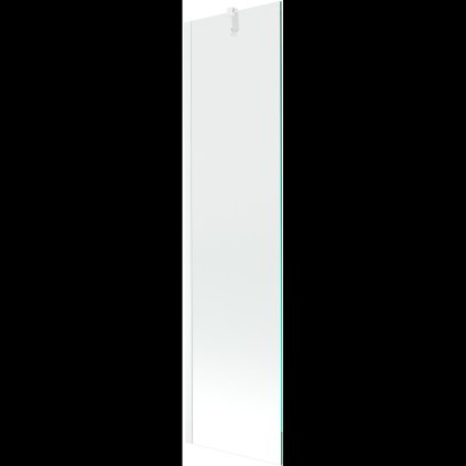 Mexen Next, vaňová zástena 1-krídlová 50 x 150 cm, fixné krídlo, 6 mm číre sklo, biely profil, 895-050-000-00-00-20