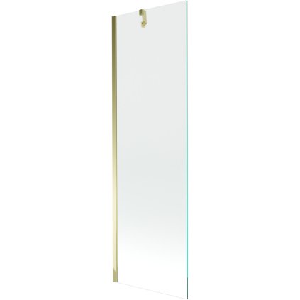 Mexen Next, vaňová  zástena 1-krídlová 60 x 150 cm, fixné krídlo, 6 mm číre sklo, zlatý profil, 895-060-000-00-00-50