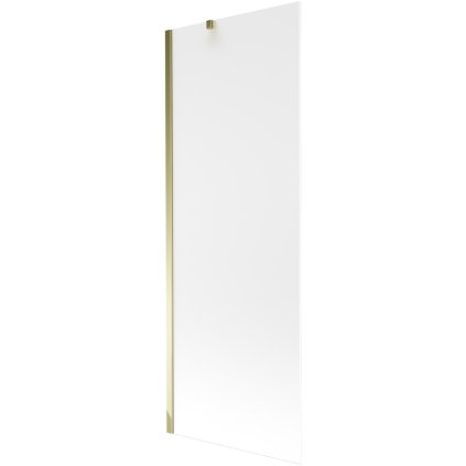 Mexen Next, vaňová zástena 1-krídlová 70 x 150 cm, fixné krídlo, 6 mm námraza sklo, zlatý profil, 895-070-000-00-30-50