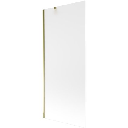 Mexen Next, vaňová zástena 1-krídlová 80 x 150 cm, fixné krídlo, 6 mm námraza sklo, zlatý profil, 895-080-000-00-30-50