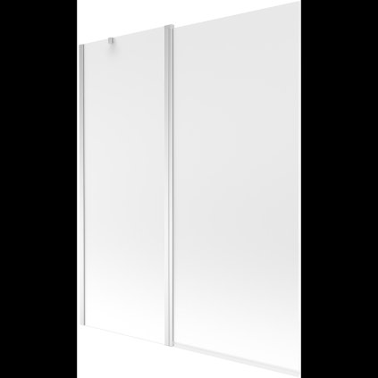 Mexen Flip, vaňová zástena 1-krídlová 140 x 150 cm, otočné krídlo, 6 mm námraza sklo, chrómový profil, 894-140-101-01-30