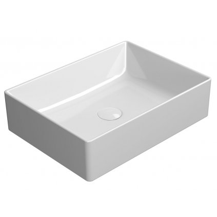 GSI, KUBE X keramické umývadlo na dosku 50x37 cm, biela ExtraGlaze, 942911