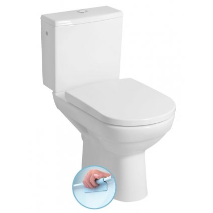 Bruckner, BEHRENS RIMLESS WC kombi misa s nádržkou, spodný/zadný odpad, biela, 201.425.4