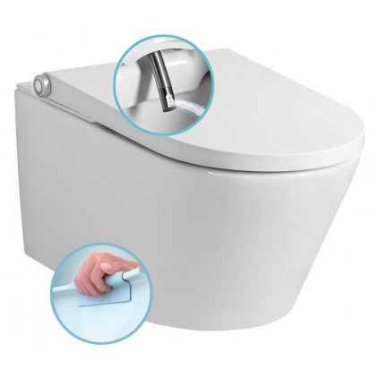 Sapho, VEEN CLEAN závesné WC s integrovaným elektronickým bidetom, VE421