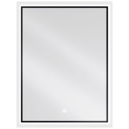 Mexen Erma, LED kúpeľňové zrkadlo s podsvietením a čiernym rámom 60x80 cm, 6000K, ochrana proti zahmlievaniu, 9814-060-080-611-70