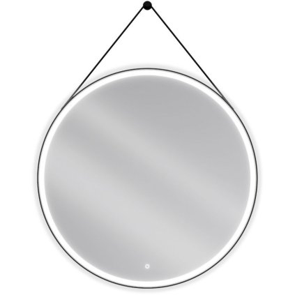 Mexen Reni, LED kúpeľňové zrkadlo s podsvietením 100x100 cm, 6000K, čierny rám, ochrana proti zahmlievaniu, 9812-100-100-611-70