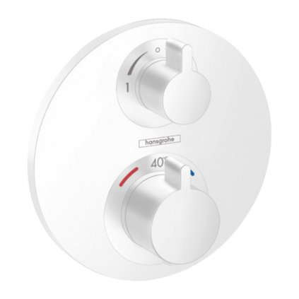 Hansgrohe Ecostat S, termostatická batéria pod omietku na 2 spotrebiče, matná biela 15758700