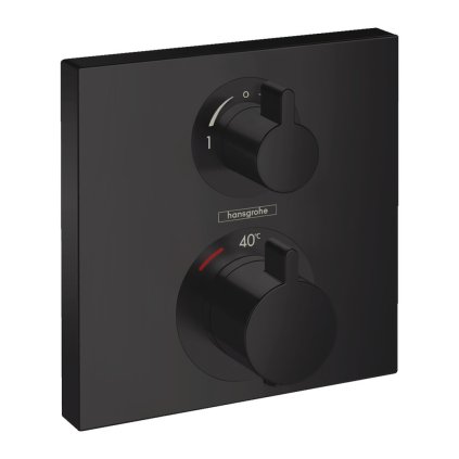 Hansgrohe Ecostat Square, termostatická batéria pod omietku na 2 spotrebiče, kefovaný čierny chrómová, HAN-15714340