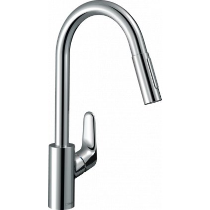 Hansgrohe Focus M41, drezová batéria Focus s výsuvnou spŕškou, sBox, EcoSmart, chrómová, HAN-73895000