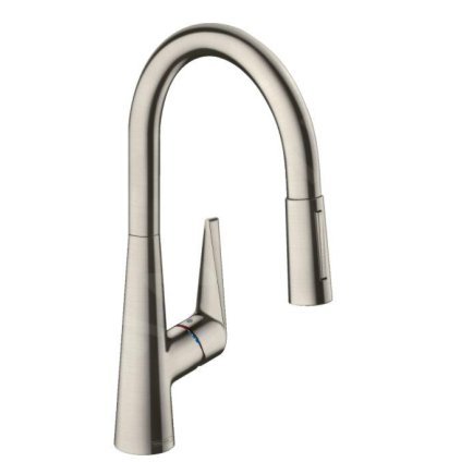 Hansgrohe Talis M51, drezová batéria M5116-H160 s výsuvnou spŕškou, sBOX, vzhľad nehrdzavejúcej ocele 73850800