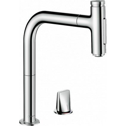 Hansgrohe M71, drezová batéria M7120-H200 s výsuvnou spŕškou, 2-otvorová inštalácia, sBOX, chrómová, 73818000