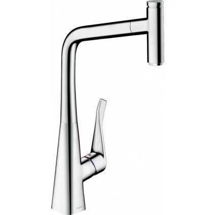 Hansgrohe M71, drezová batéria Metris Select s výsuvnou koncovkou, sBox, EcoSmart, chrómová, 73807000