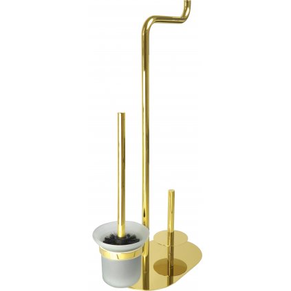Deante Silia, 3-funkčný držiak pre toaletný papier a WC kefu, zlatá lesklá, DEA-ADI_Z732
