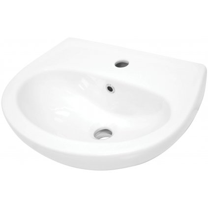 Deante Jasmin, nástenné keramické umývadlo 457x364x169 mm, biela lesklá, DEA-CDJ_6U4W