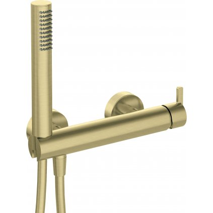 Deante Silia, sprchová batéria s ručnou sprchovou súpravou, zlatá matná, BQS_R41M
