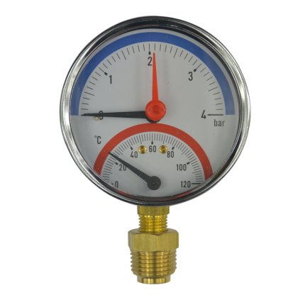 Mereo, Termomanometer 0 - 120 °C, 0-4 bar, 0-6 bar, MER-PR3083