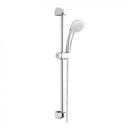 Mereo, Sprchová súprava, jednopolohová sprcha, sprchová hadica, nastaviteľný držiak, plast/chróm, MER-CB900Y