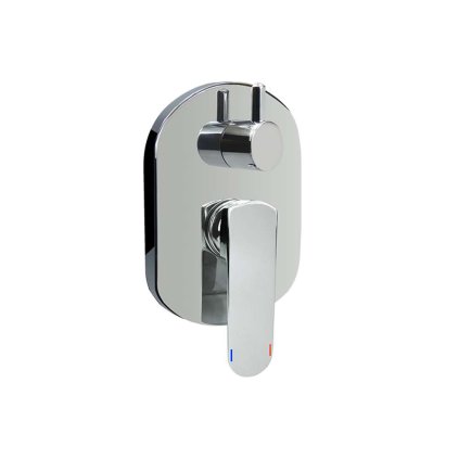 Mereo, Sprchová podomietková batéria s prepínačom, Mada, Mbox, guľatý kryt, MER-CBQ60106MB