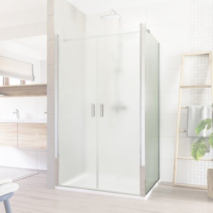 Mereo, Lima pevný diel k lietacím, zalamovacím a trojdielnym zasúvacím dverám,190 cm, sklo Point, MER-CK10532K