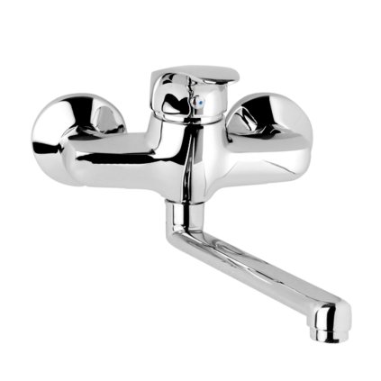 Mereo, Drezová nástenná batéria, Sonáta, s ramienkom plochým rovným 250 mm, chróm, MER-CB302A01N