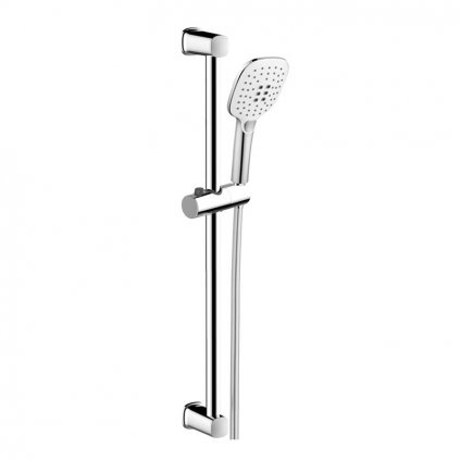Mereo, Sprchová súprava, trojpolohová sprcha, posuvný držiak, šedostrieborná hadica, MER-CB930A
