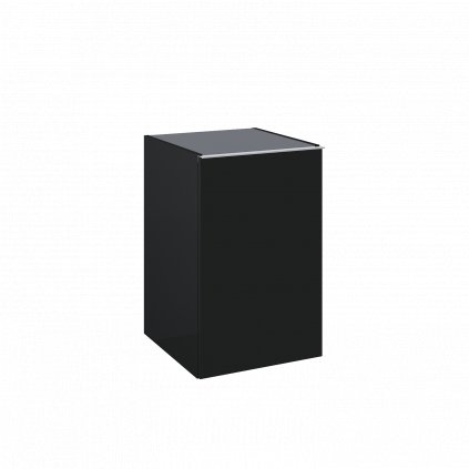 Elita Look, bočná závesná skrinka 40x45x64 cm 1D HG, čierna matná, ELT-168114