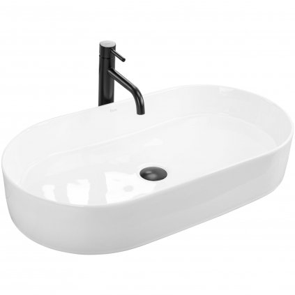 Rea Nadia, umývadlo na dosku 710x385x120 mm, biela lesklá, REA-U5801