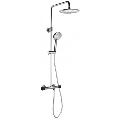 Sapho, SOLARIS sprchový stĺp s termostatickou batériou, chróm/čierna, WD139CB