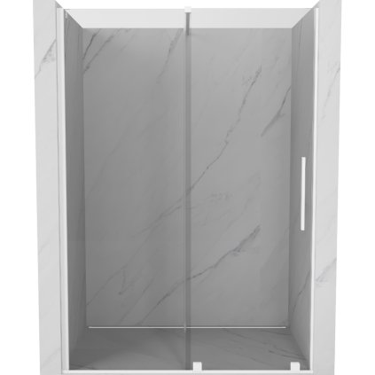 Mexen Velar, posuvné dvere do otvoru 160x200 cm, 8mm číre sklo, biely profil, 871-160-000-01-20