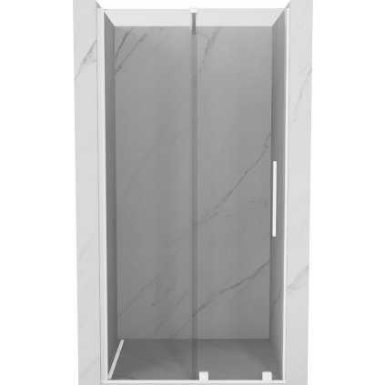 Mexen Velar, posuvné dvere do otvoru 80x200 cm, 8mm číre sklo, biely profil, 871-080-000-01-20