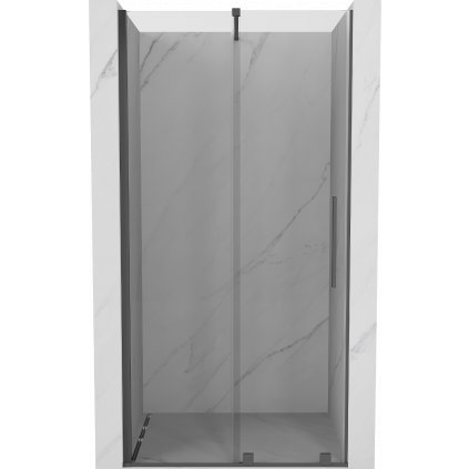 Mexen Velar, posuvné dvere do otvoru 85x200 cm, 8mm číre sklo, grafitový profil, 871-085-000-01-66