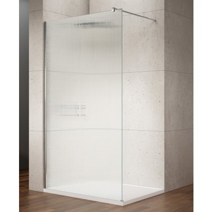 Gelco, VARIO CHROME jednodielna sprchová zástena na inštaláciu k stene, sklo nordic, 800 mm, GX1580-05
