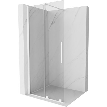 Mexen Velar, posuvné dvere do otvoru typ Walk-In 100 cm, 8mm číre sklo, biela, 871-100-000-03-20